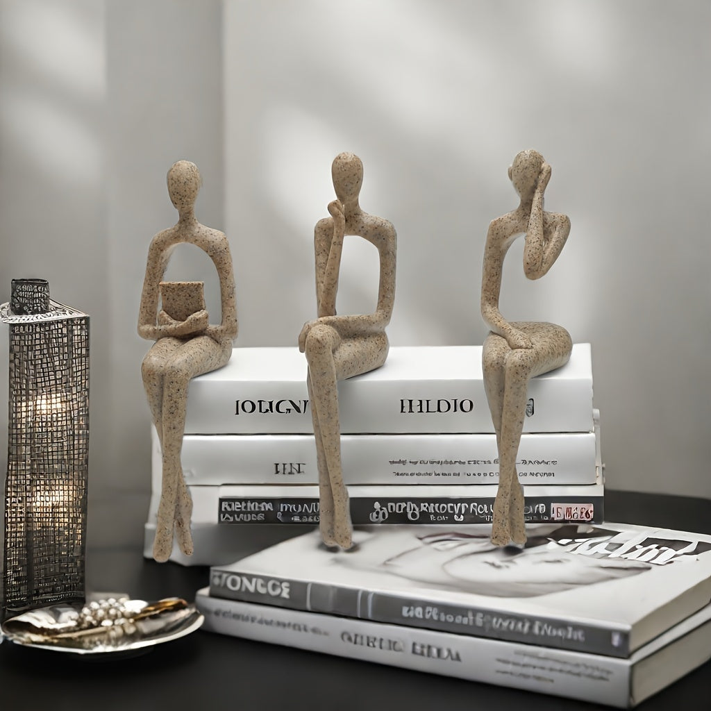 Nordwood Set of 3 Thinker Statues